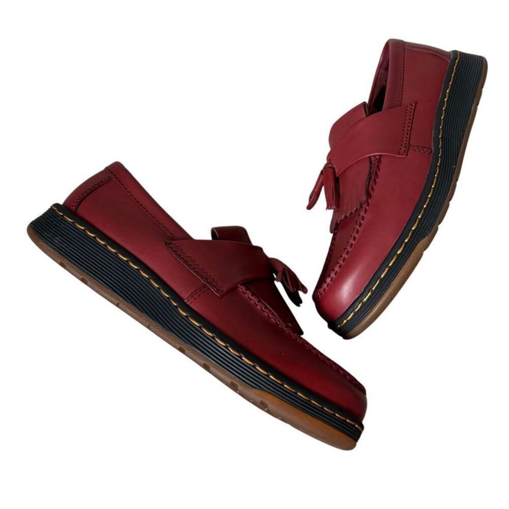 Dr Martens Loafers Unisex Adults Edison Temperley Cherry Red Men’s 9 Women’s 10 - Picture 3 of 10